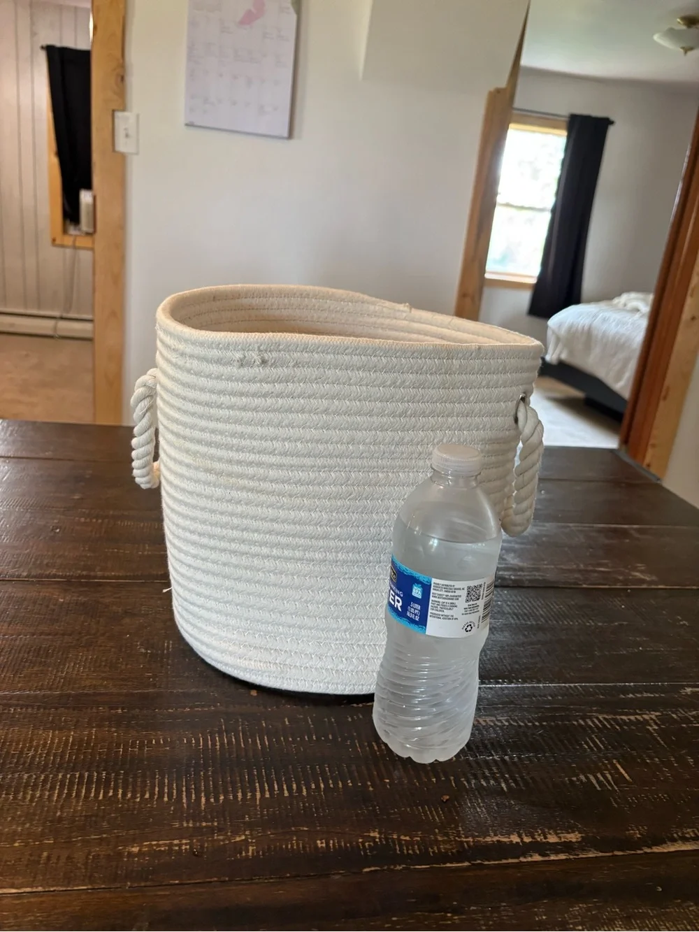 Natural Cream Rope Storage Basket with Handles